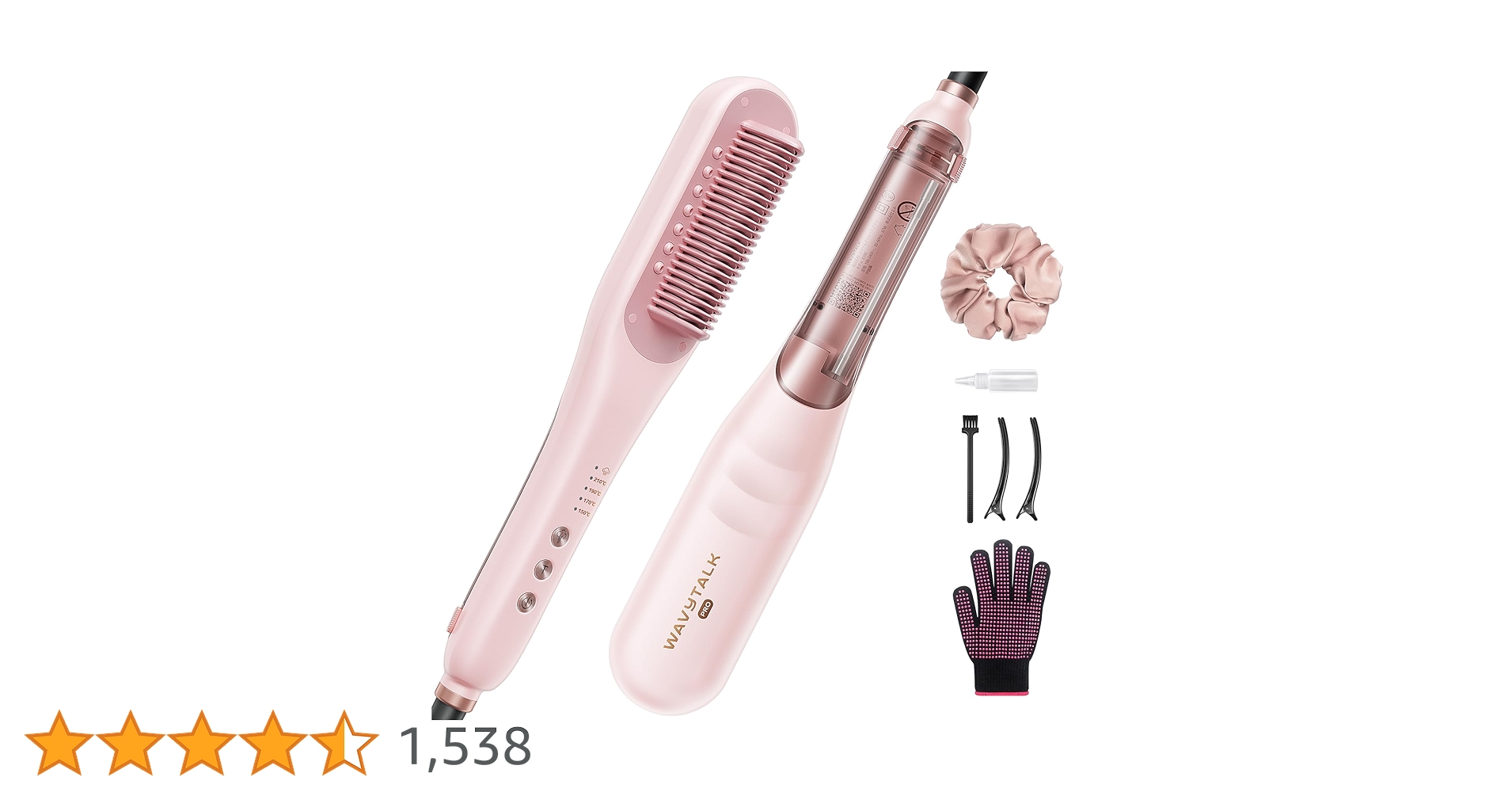 WAVYTALK スチームアイロンプロ ピンク　ストレートヘアアイロン 71c1w-+iAFL.jpg_BO30,255,255,